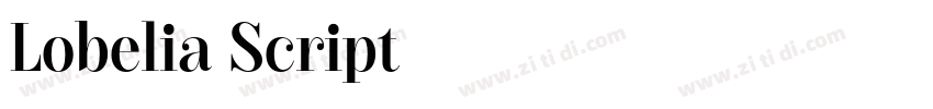 Lobelia Script字体转换 Lobelia Script字体转换